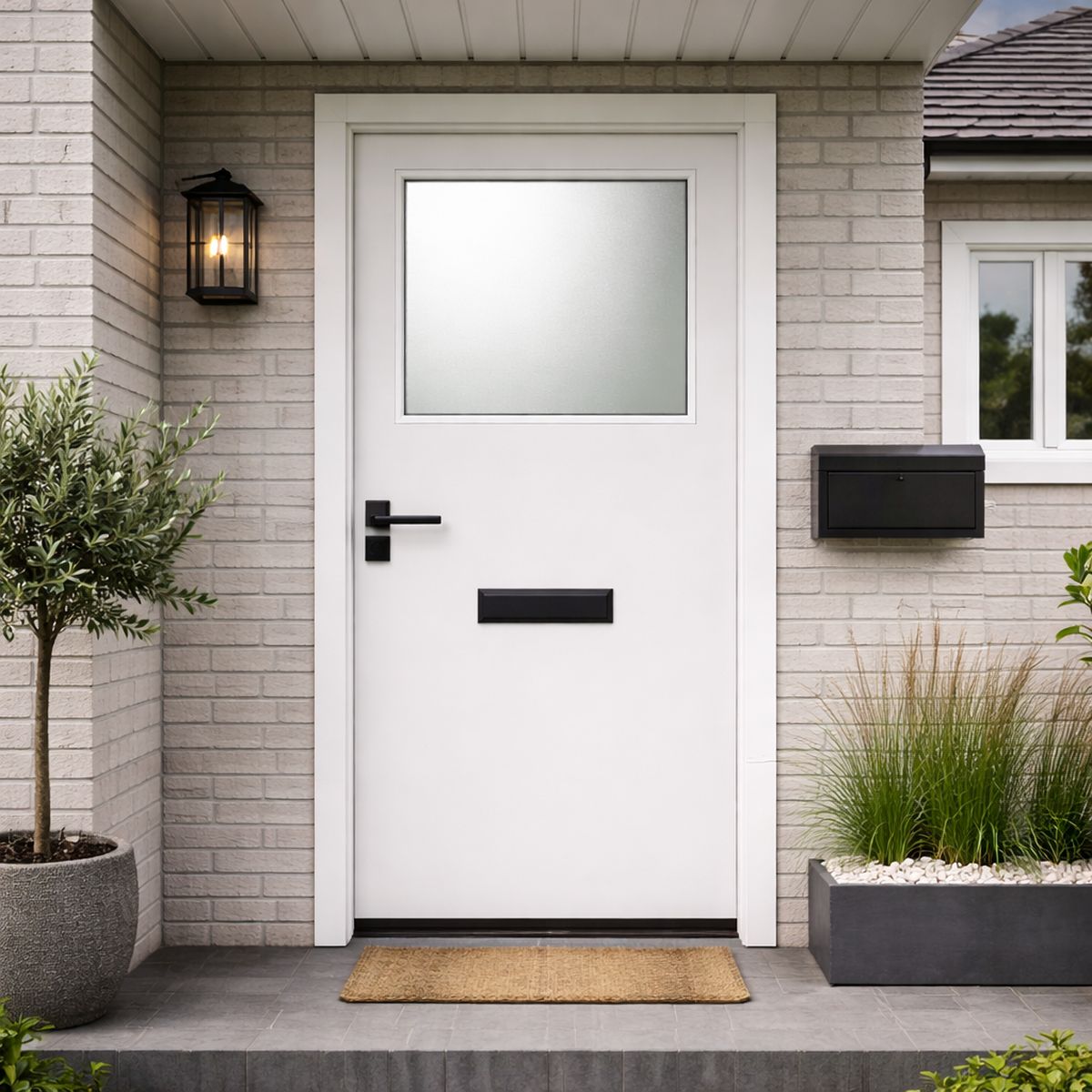 ESG-Milchglas in einer Haustür