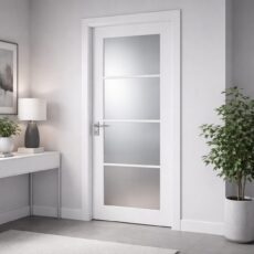 ESG-Satiniertglas in einer Innentür