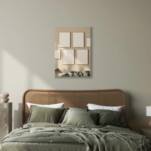 Maßgefertigter bronzefarbener Schlafzimmerspiegel