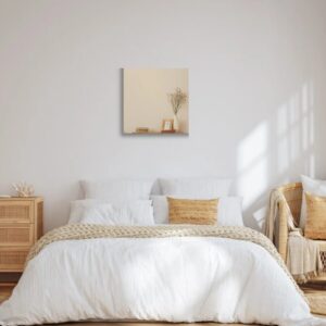 Bronzefarbener Spiegel ohne Rahmen nach Maß in einem Schlafzimmer