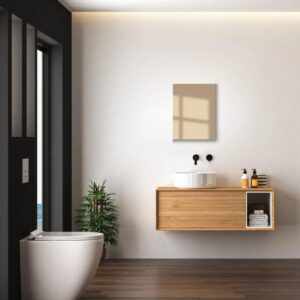 Bronzefarbener Toilettenspiegel nach Maß